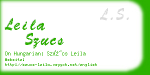 leila szucs business card